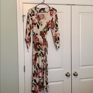 Vici spring floral wrap dress